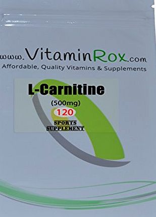 VitaminRox L-Carnitine [500mg] Sports Supplement - 120 Tablet Resealable Foil Pack